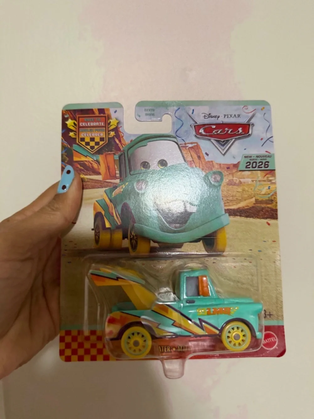 Mattel Disney Pixar Cars Turquoise Tow Truck with Yellow Accents